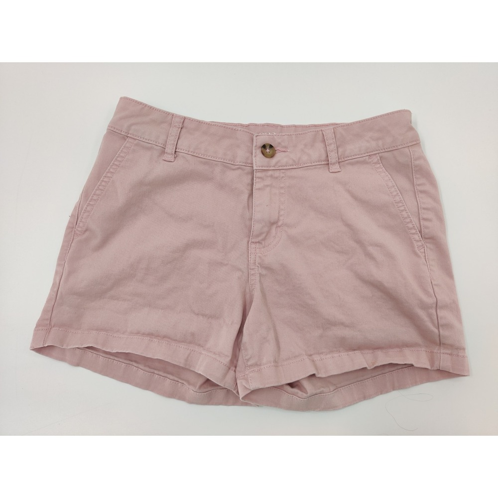 ana a new approach pink twill mid rise shorts size 2 35 inseam‎
